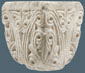 Two sides of the capital (other side), height: 21, diameter of the circular base-line: 12, length of each side: 18,5 cm. 