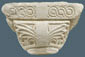 The second facade of a marble capital with acanthus half-leaves in the gaps. Dimensions: height: 30, base diameter: 21, abacus: 45x58.